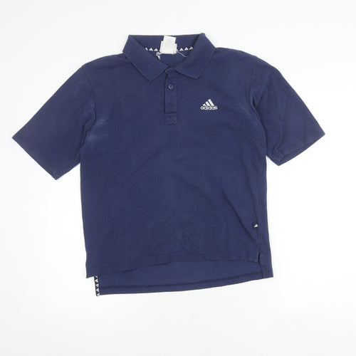 Adidas Men's Blue Polo Shirt Size S - Classic Sporty Style