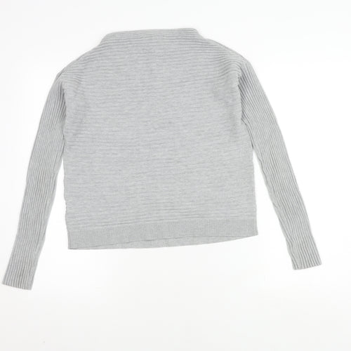 Betty & Co Women's Grey High Neck Jumper, Size 10