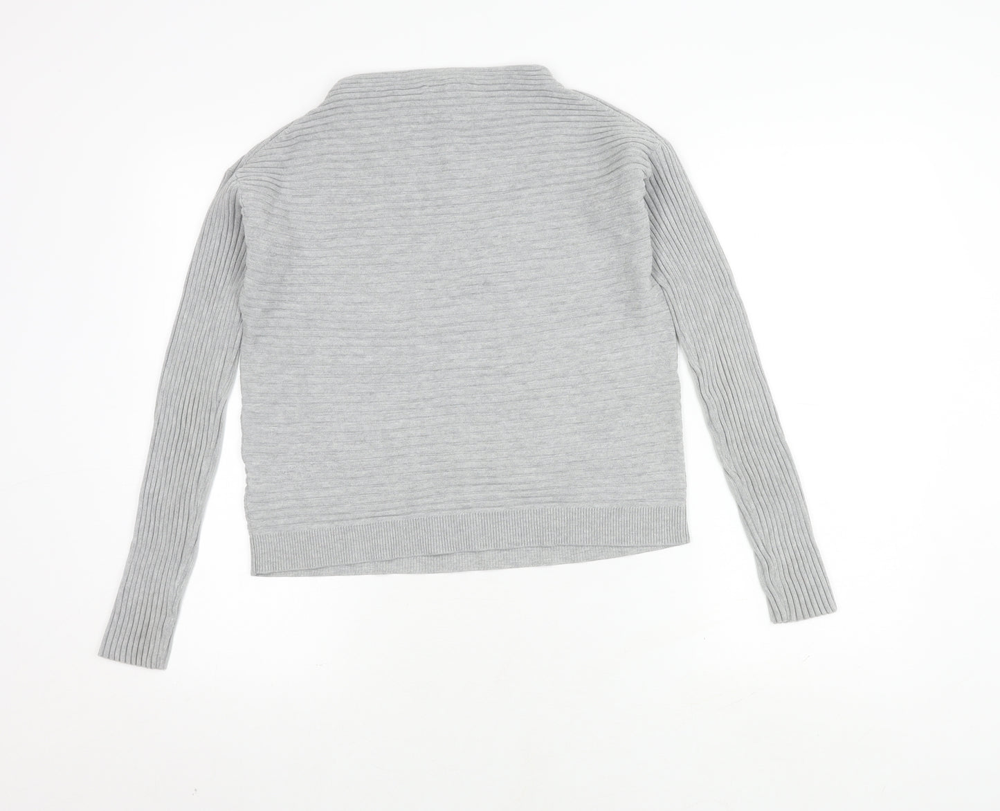 Betty & Co Women's Grey High Neck Jumper, Size 10