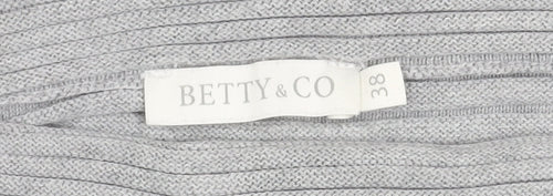 Betty & Co Women's Grey High Neck Jumper, Size 10