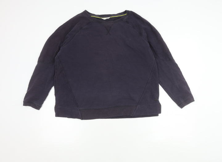 White Stuff Women's Navy Crew Neck Pullover Jumper Size 12