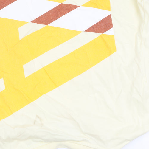 Arcminute Unisex Yellow Geometric Print T-Shirt M