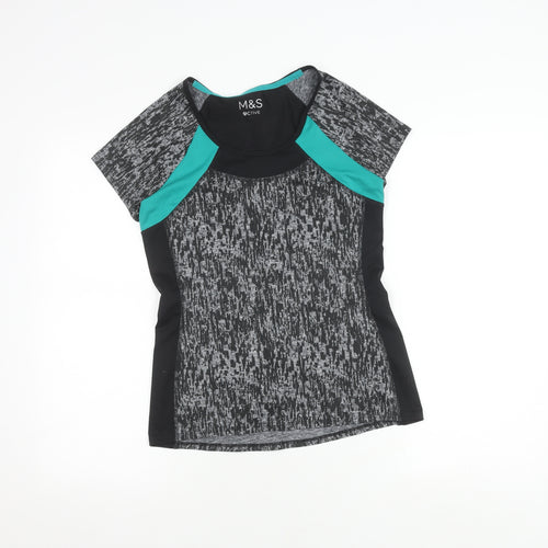 Marks and Spencer Women's Multicoloured T-Shirt Size 8