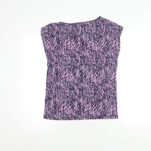 Marks and Spencer Women's Purple Abstract T-Shirt, Size 8