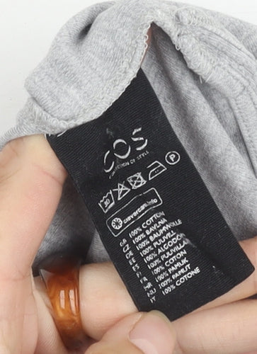 COS Grey Crew Neck Pullover Jumper M Unisex Cotton