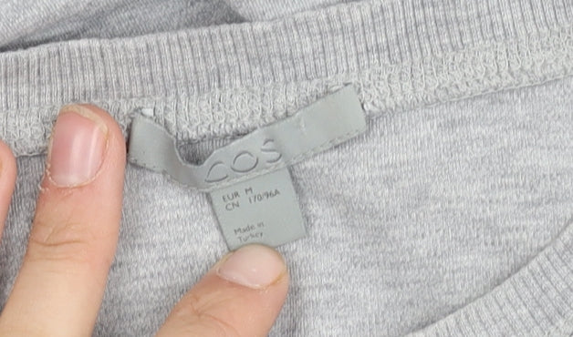 COS Grey Crew Neck Pullover Jumper M Unisex Cotton
