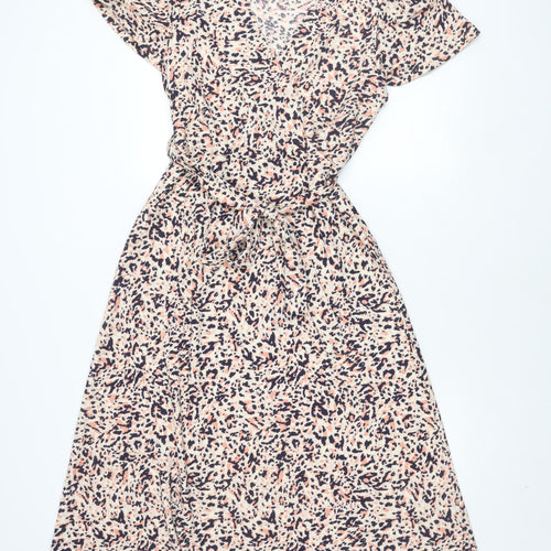 Dorothy Perkins Women's Animal Print Knee Length Dress - Size 14