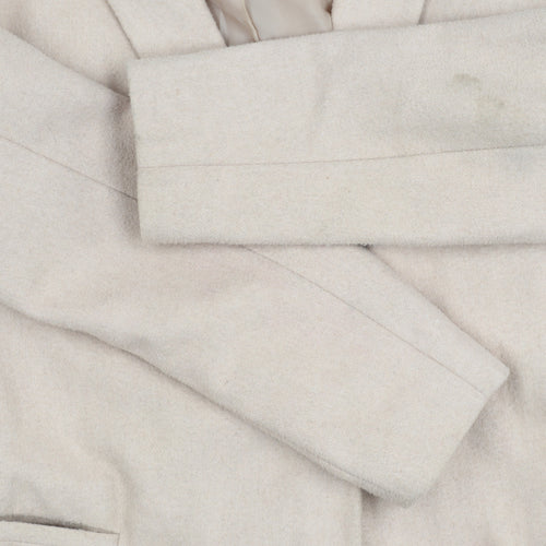 New Look Women's Beige Mid-Length Overcoat Size 12