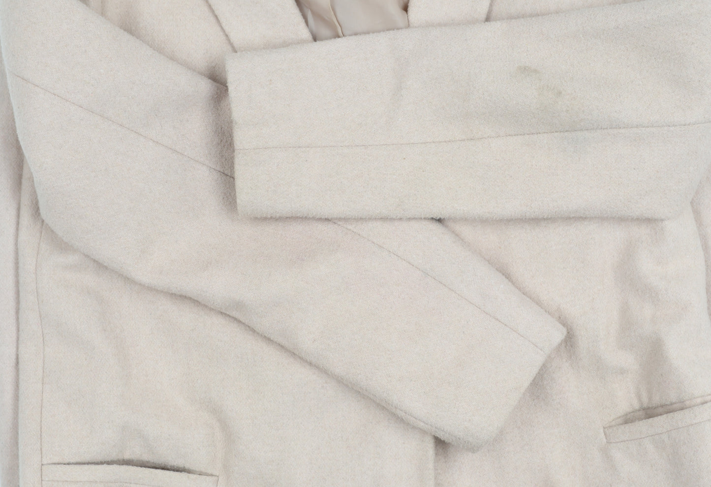 New Look Women's Beige Mid-Length Overcoat Size 12