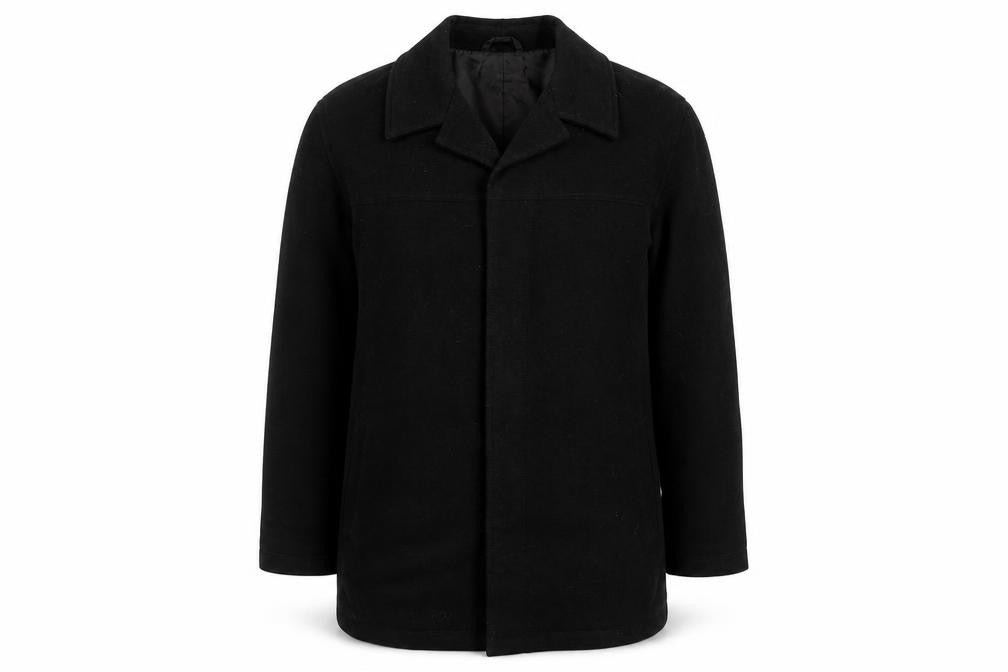 Front view of Marks & Spencer Women's Black Coat -, size L, Water Repellent