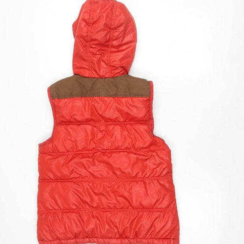 River Island Women's Red Hooded Waistcoat Size 12