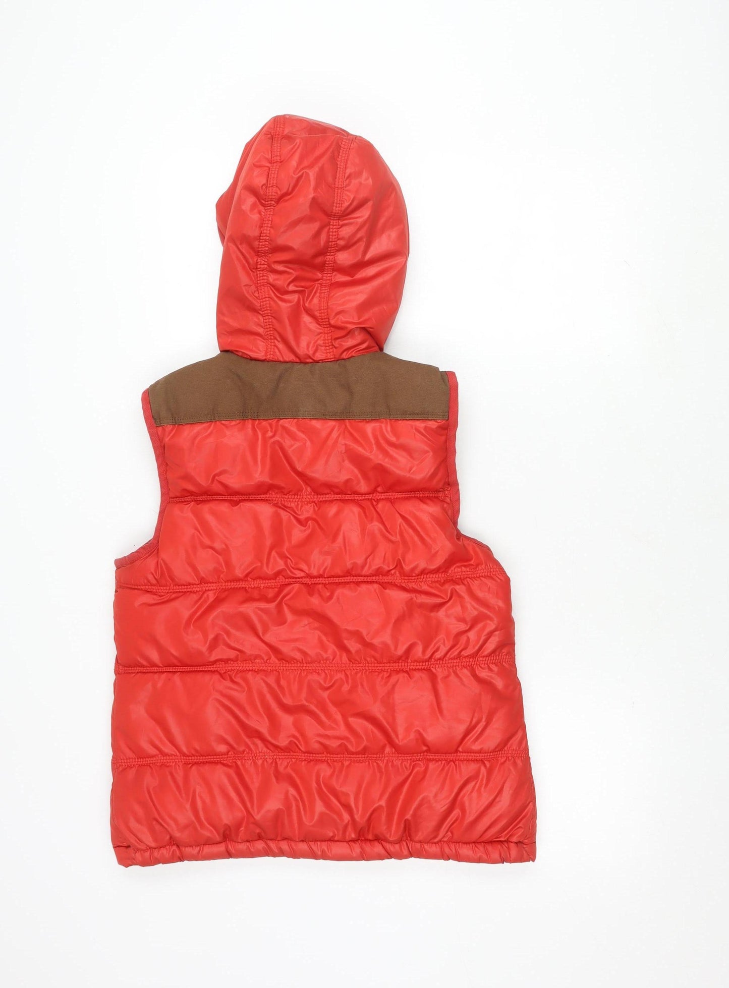 River Island Women's Red Hooded Waistcoat Size 12