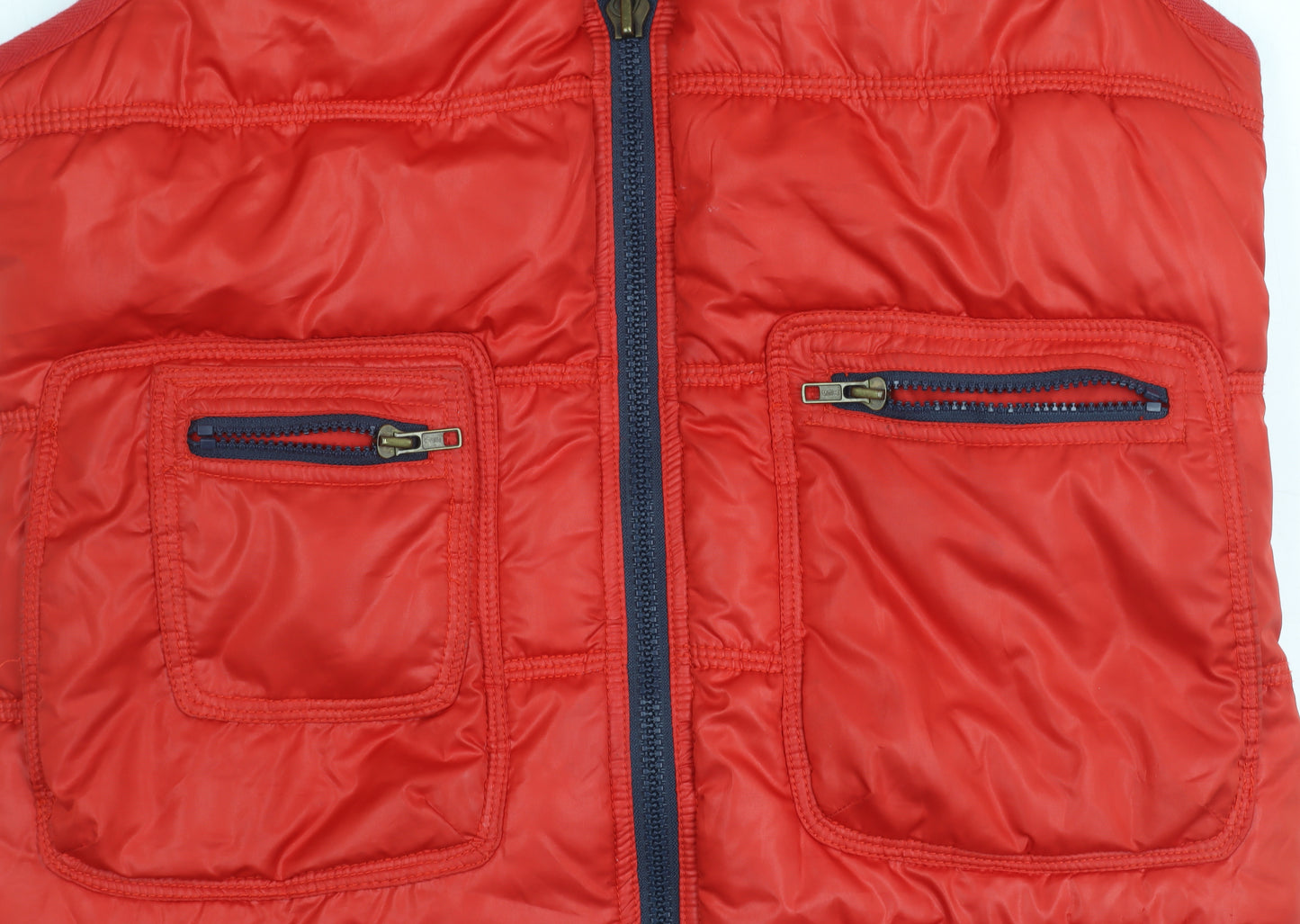 River Island Women's Red Hooded Waistcoat Size 12
