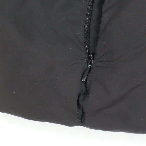 Jack Wills Women's Black Puffer Jacket Size 8, Hooded