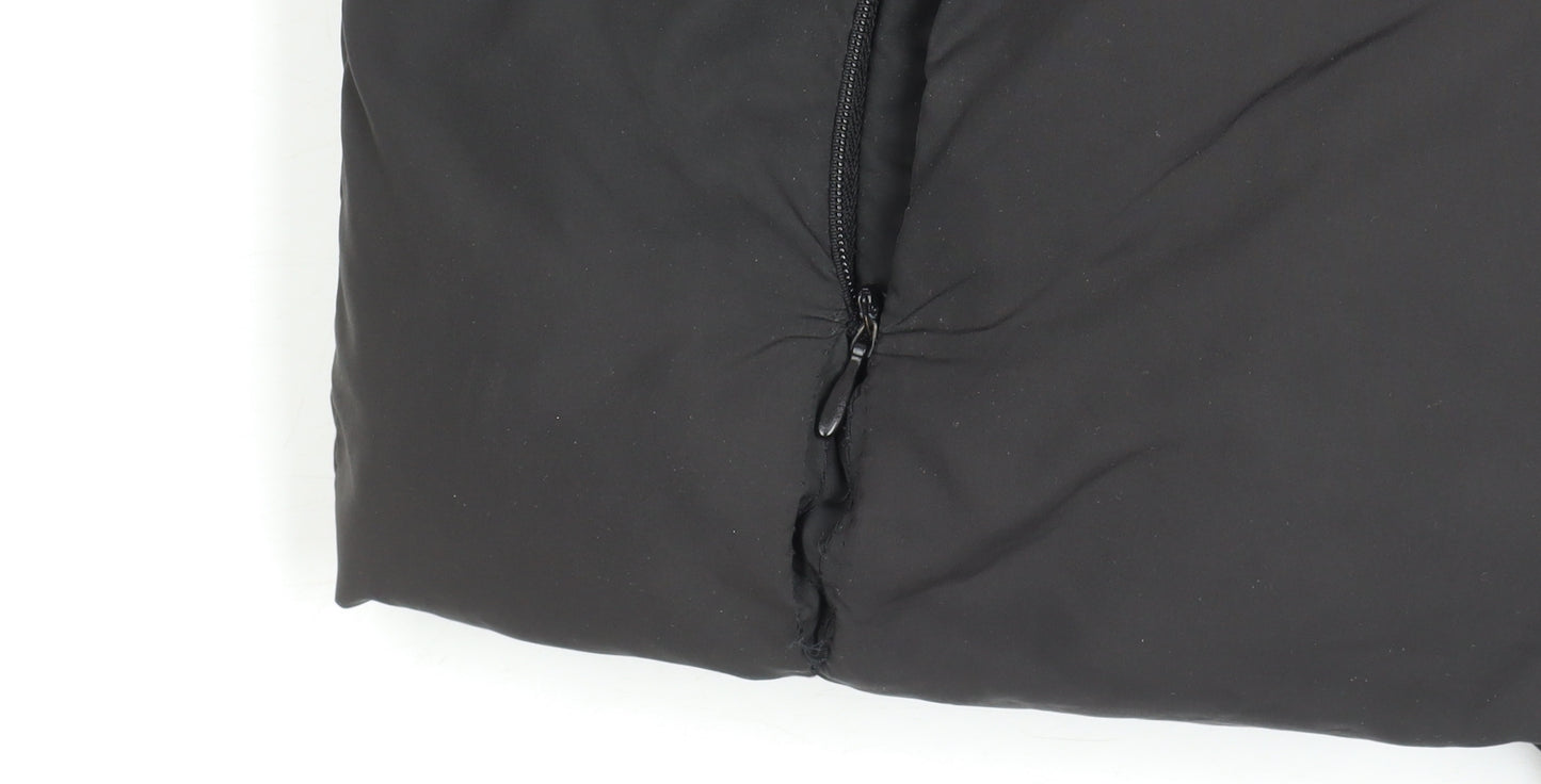 Jack Wills Women's Black Puffer Jacket Size 8, Hooded