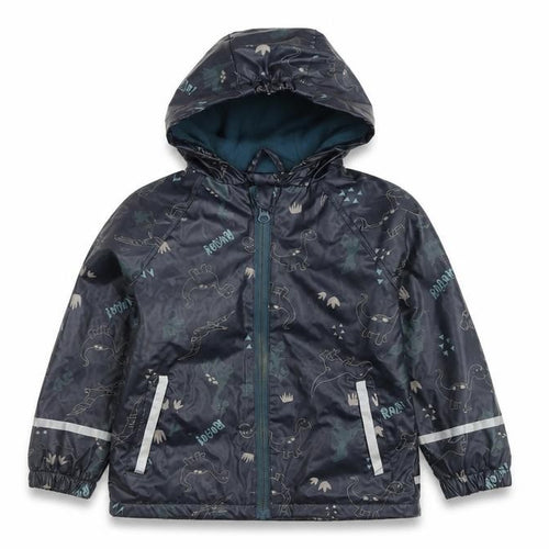 Lupilu Boys Black Dinosaur Rain Coat 2-4 Years, Waterproof, Hooded