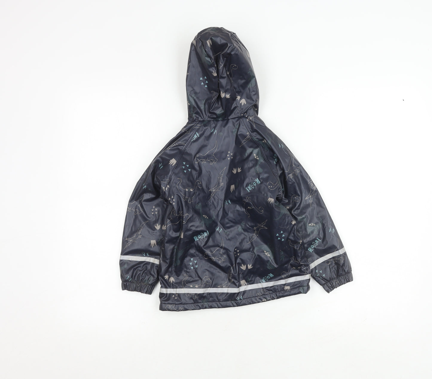 Lupilu Boys Black Dinosaur Rain Coat 2-4 Years, Waterproof, Hooded