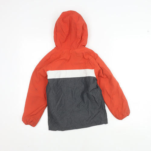 Next Boys Orange Colourblock Hooded Jacket - 11 Years