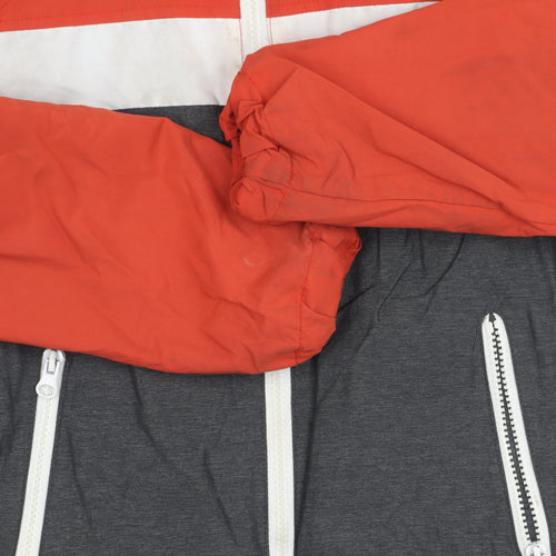 Next Boys Orange Colourblock Hooded Jacket - 11 Years