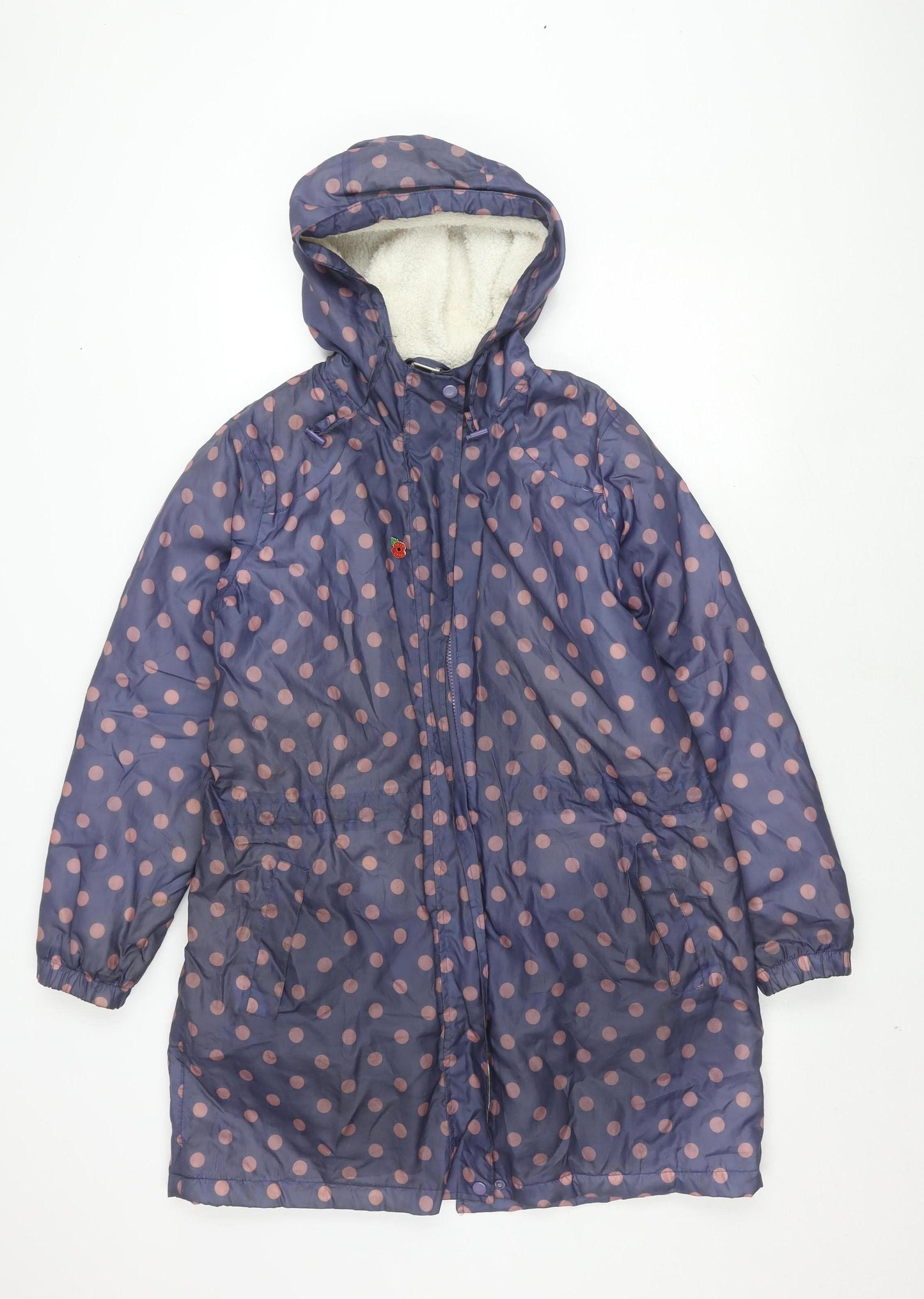 Cotton Traders Women's Multicolour Size 12 Polka Dot Coat