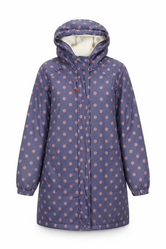 Front view of Cotton Traders Women's Multicolour, size 12, Polka Dot Coat
