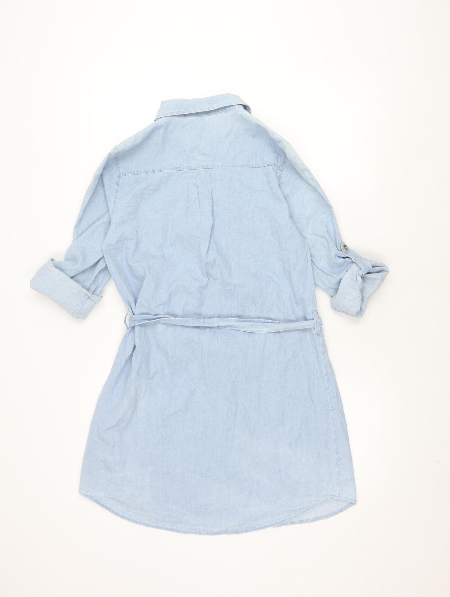 Dizzy Lizzy Women's Blue Shirt Dress, Size M, Casual Style