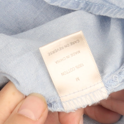 Dizzy Lizzy Women's Blue Shirt Dress, Size M, Casual Style