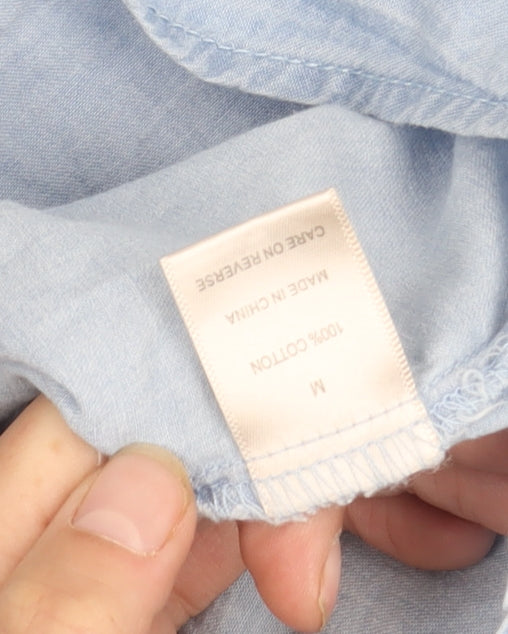 Dizzy Lizzy Women's Blue Shirt Dress, Size M, Casual Style