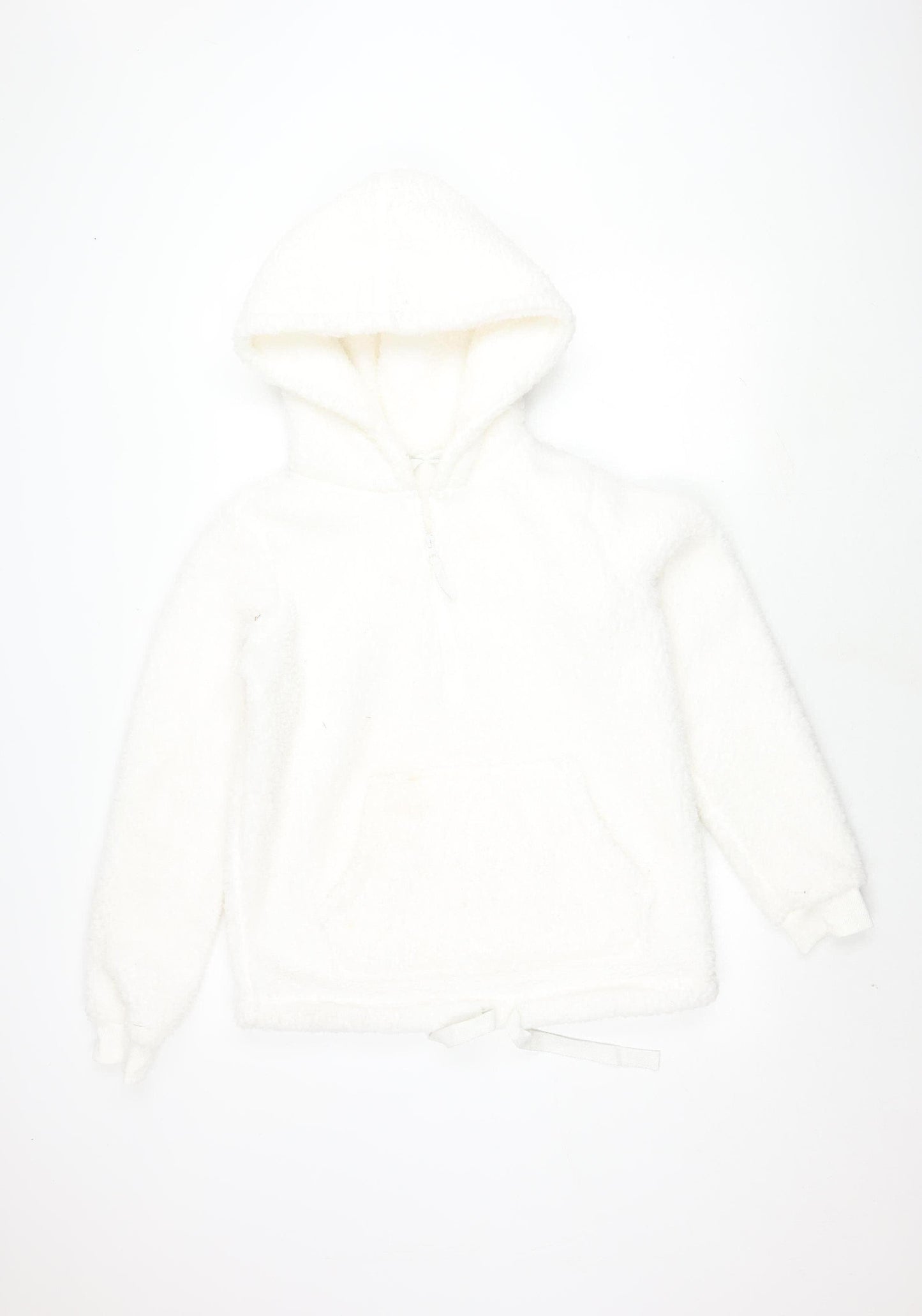 Fat Face Women's White Hoodie Size 8, Zip Fleece