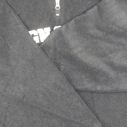 Boohoo Women's Black Full Zip Sweatshirt Size 16