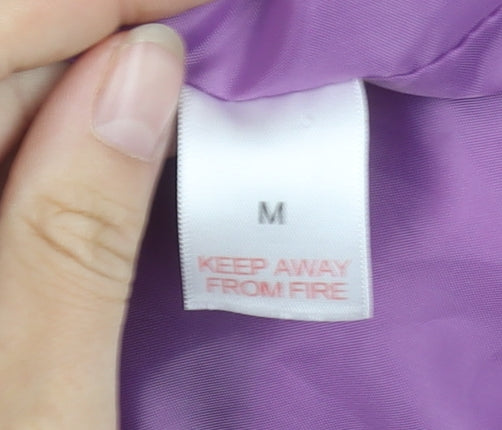 Bm Collection Women's Purple Mid-Length Hooded Jacket