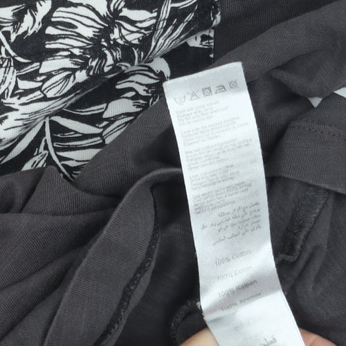 New Look Men M Grey Cotton T-Shirt with Pocket