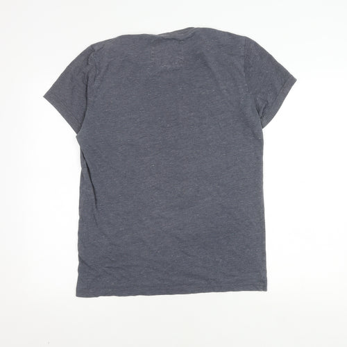 Jack Wills Men's Grey T-Shirt M Crew Neck Logo Accent