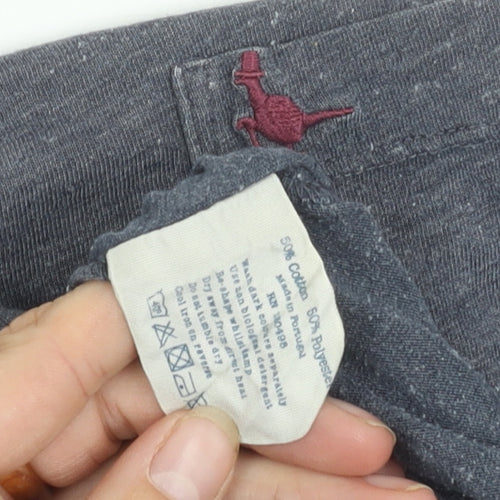 Jack Wills Men's Grey T-Shirt M Crew Neck Logo Accent
