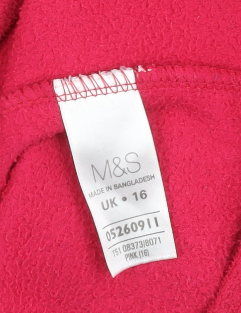 Marks and Spencer Women’s Pink Fleece Jacket Size 16