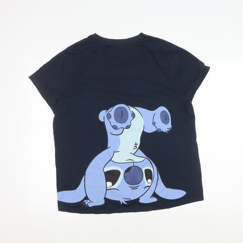 Disney Unisex Adults Blue Stitch T-Shirt L