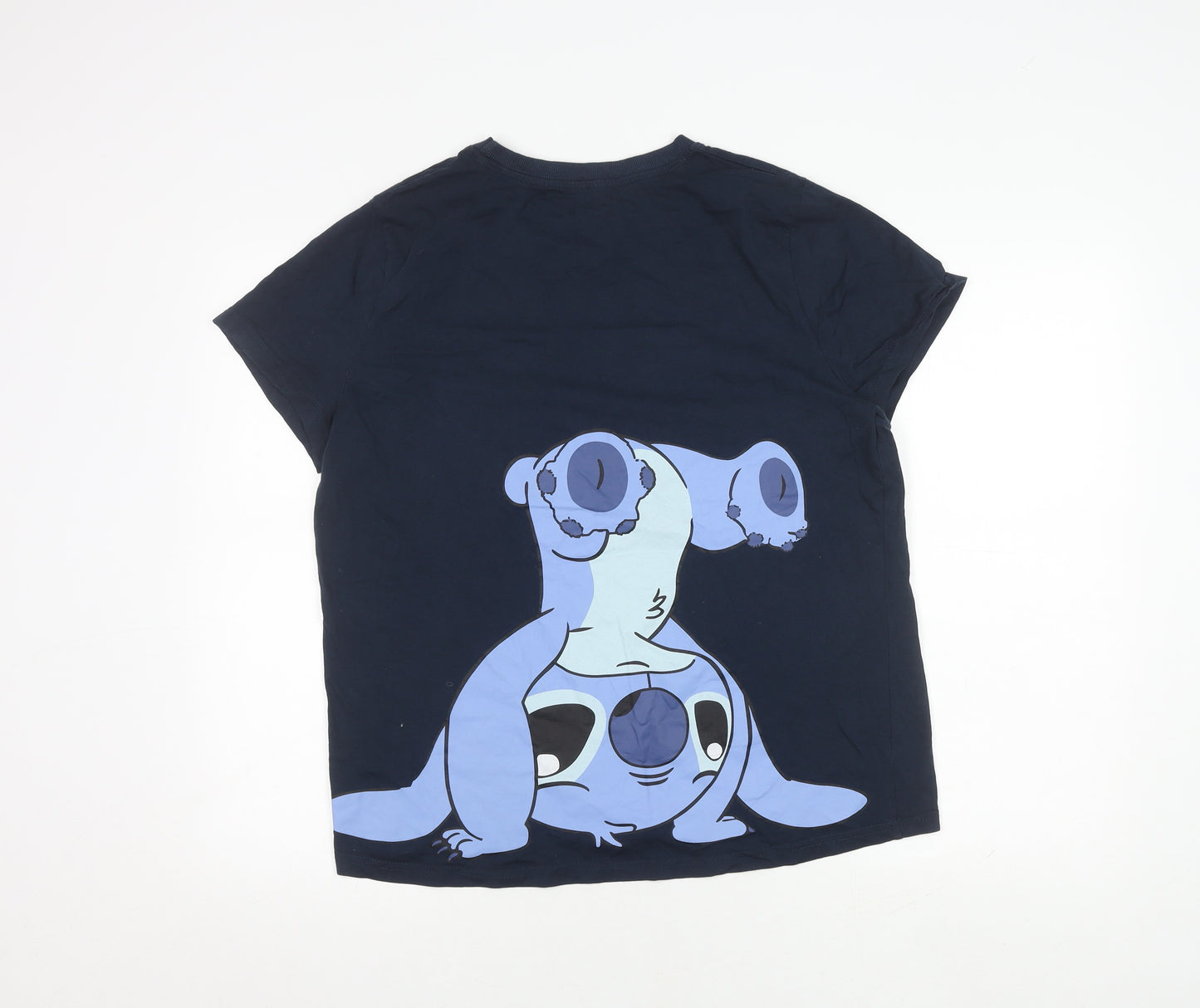Disney Unisex Adults Blue Stitch T-Shirt L