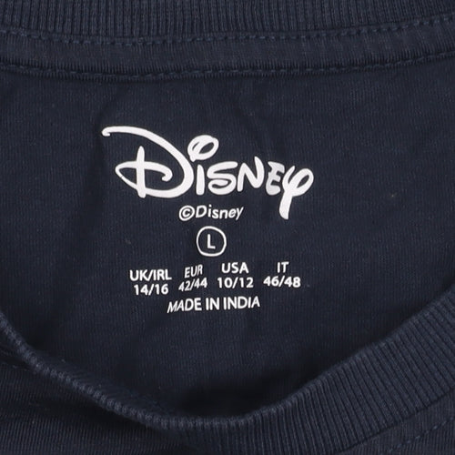 Disney Unisex Adults Blue Stitch T-Shirt L