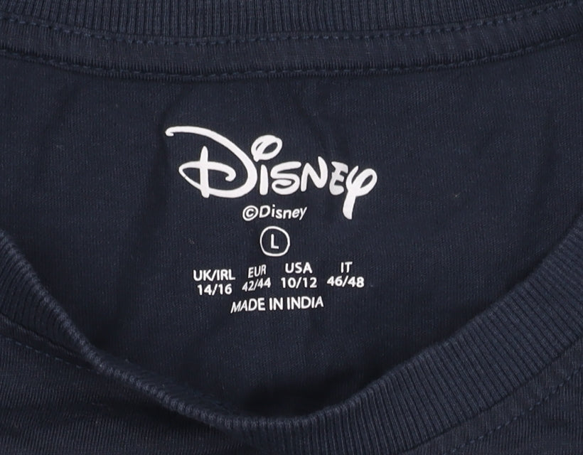 Disney Unisex Adults Blue Stitch T-Shirt L