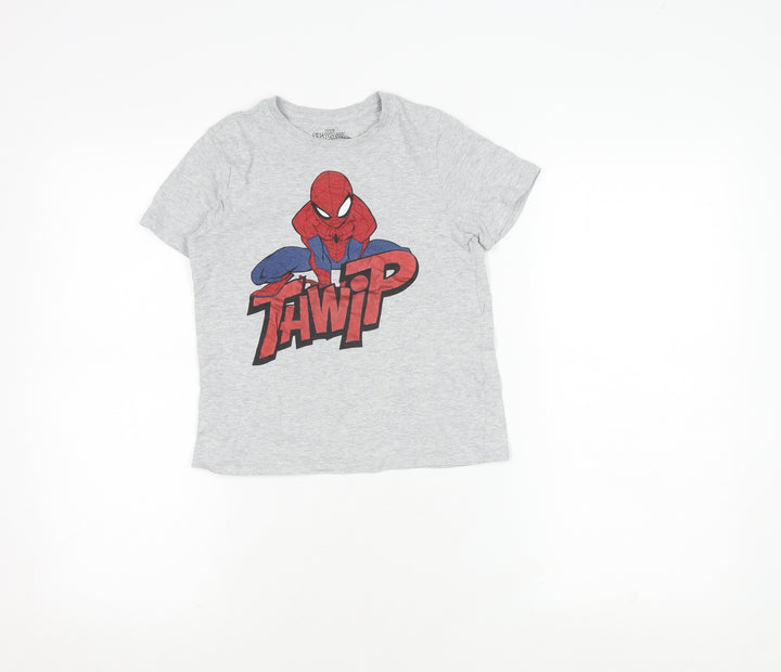 C&A Boys Grey Spider-Man T-Shirt 7 Years, Superhero Graphic