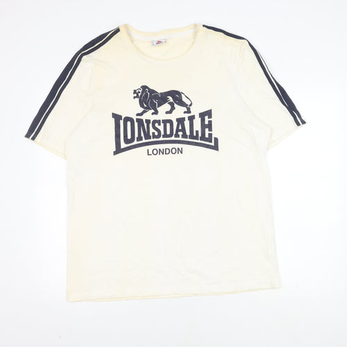 Lonsdale Men's White XL Graphic Print T-Shirt