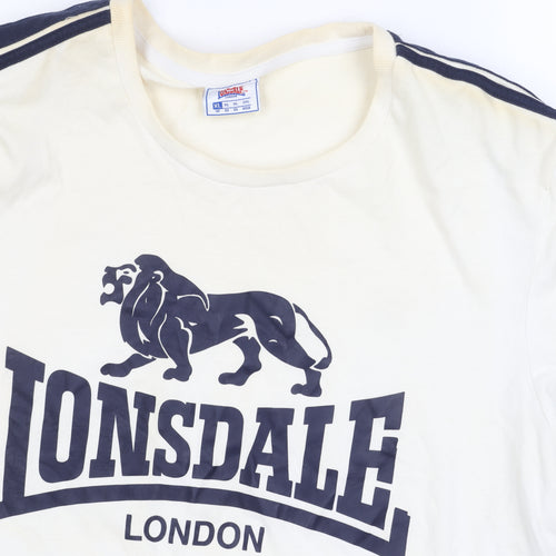 Lonsdale Men's White XL Graphic Print T-Shirt