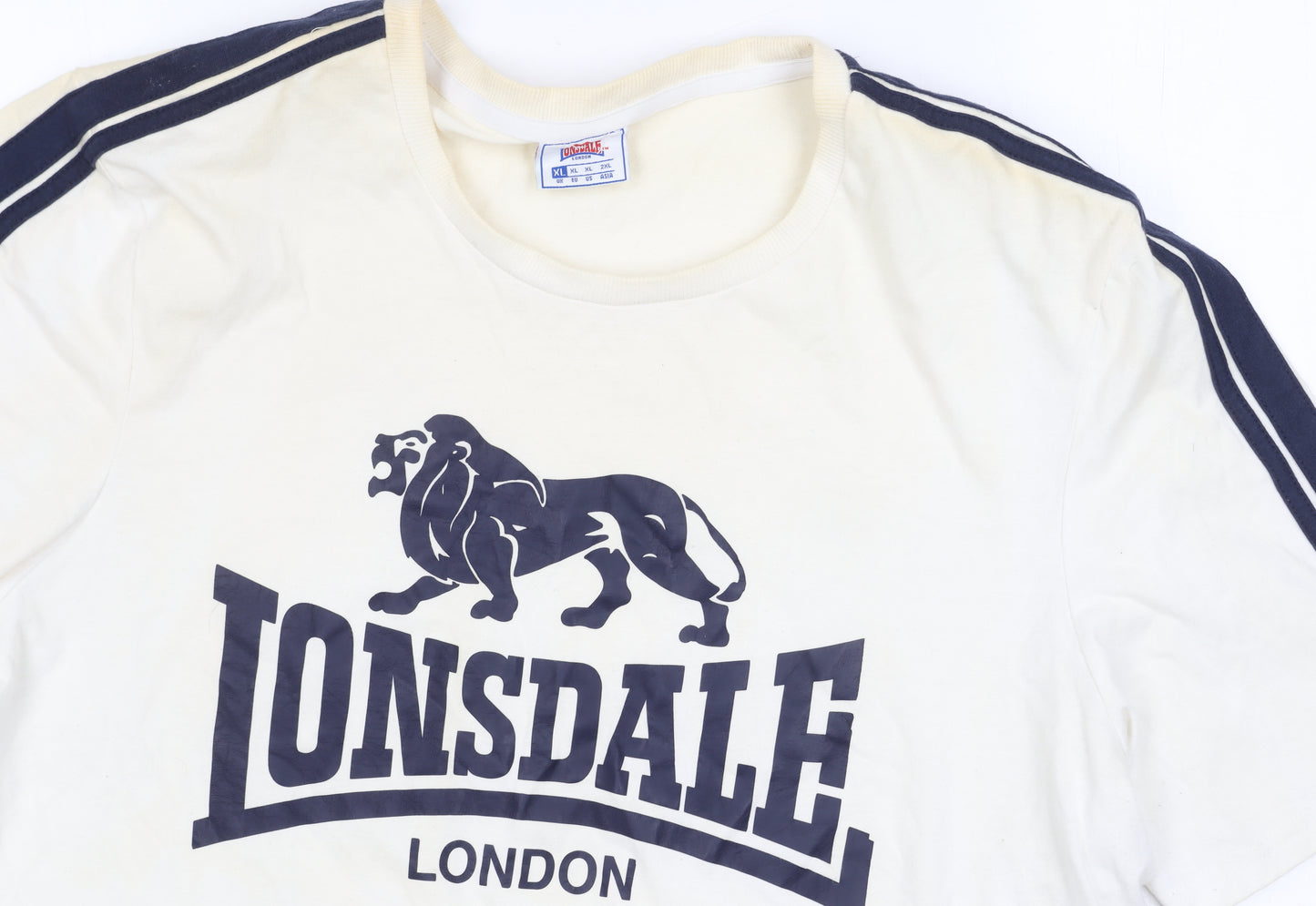 Lonsdale Men's White XL Graphic Print T-Shirt