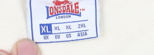 Lonsdale Men's White XL Graphic Print T-Shirt