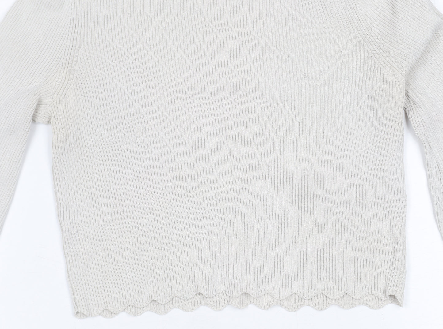 Zara Women's White Cropped Blouse, Size S, Crew Neck