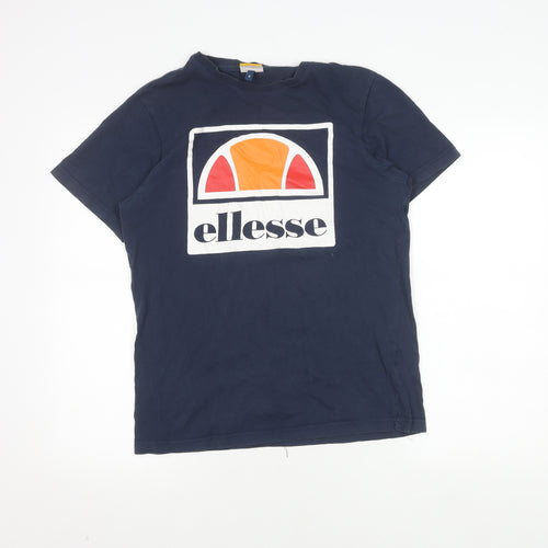 ellesse Men's Blue Graphic T-Shirt Size S