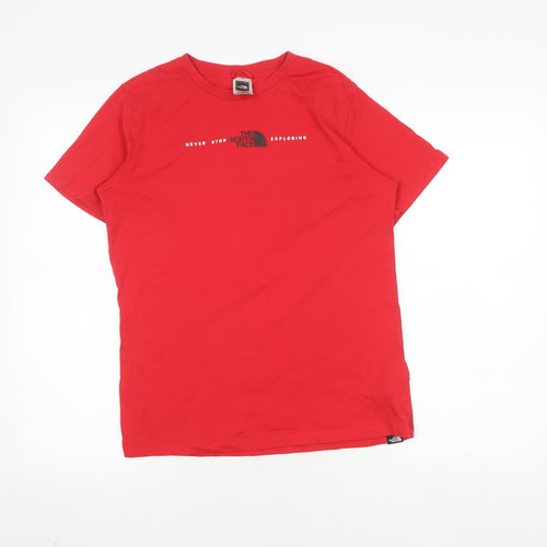 The North Face Boys Red XL T-Shirt with Logo