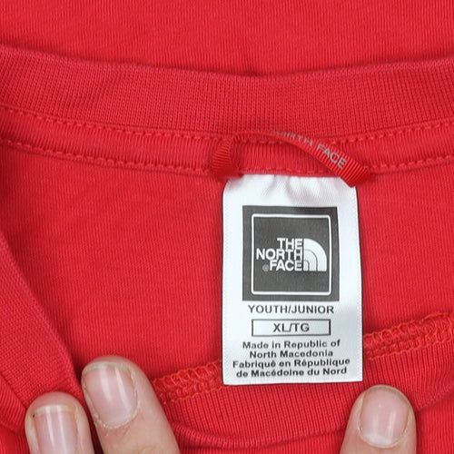 The North Face Boys Red XL T-Shirt with Logo
