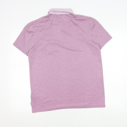 Ted Baker Men's Purple Polo Size 4 - Short Sleeve Knit