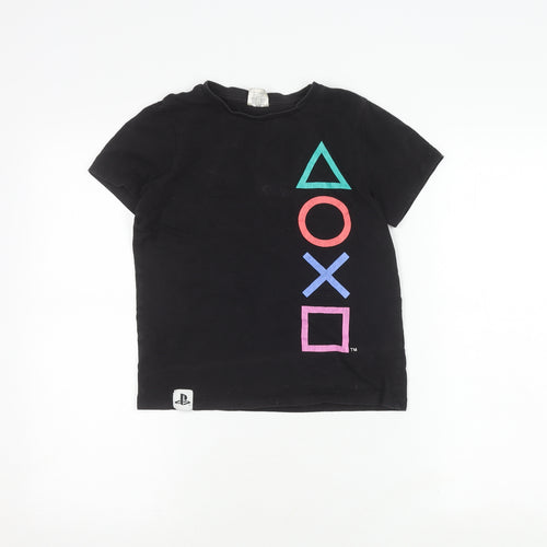PlayStation Boys Graphic Black T-Shirt 7-8 Years